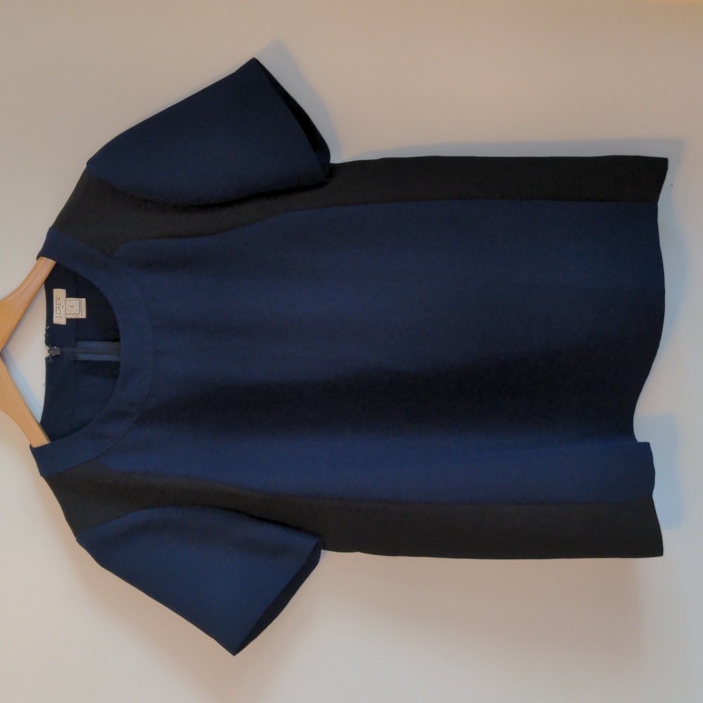 JCrew Navy and Black Top Size 4